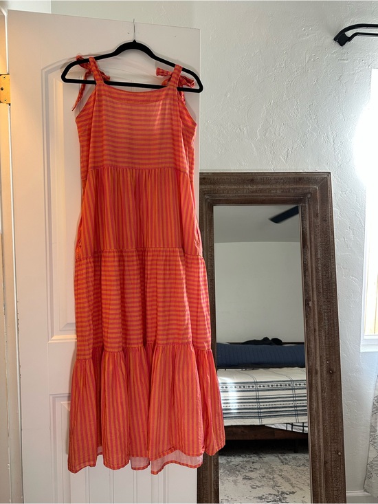 Cost Plus World Market Dresses & Skirts - “World Market” Pink and Orange Striped Maxi Dress